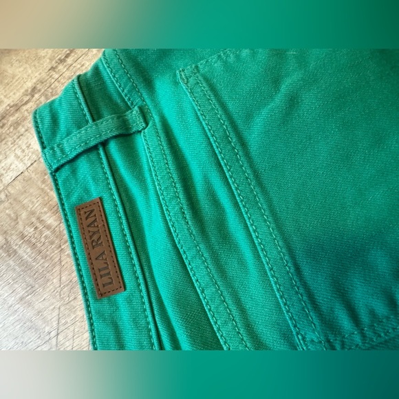 Lila Ryan size 31 mid-rise skinny ankle, teal green jeans - Picture 11 of 12
